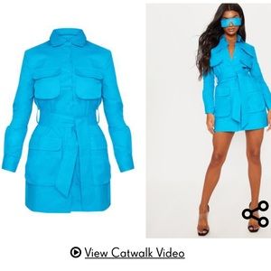 Blue utility dress